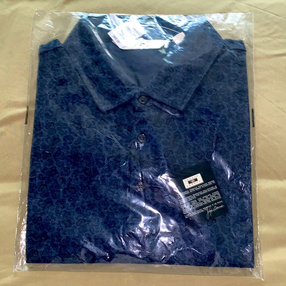 Joseph Abboud Paisley blue/black long sleeve button down. Size XL - Picture 2 of 4